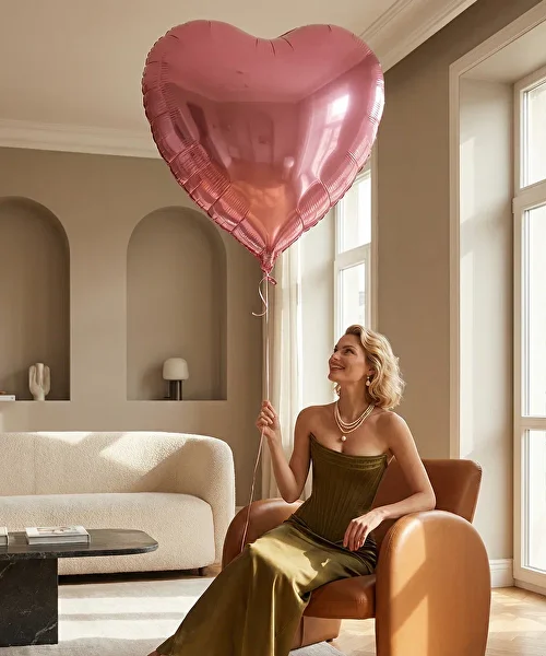 Heart Balloon — Bright Pink (85 cm)