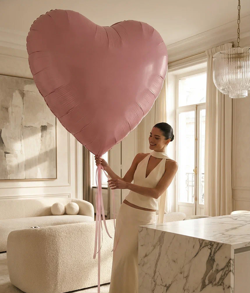 Giant Heart Balloon — Soft Pink (160 cm) flowers in Dubai